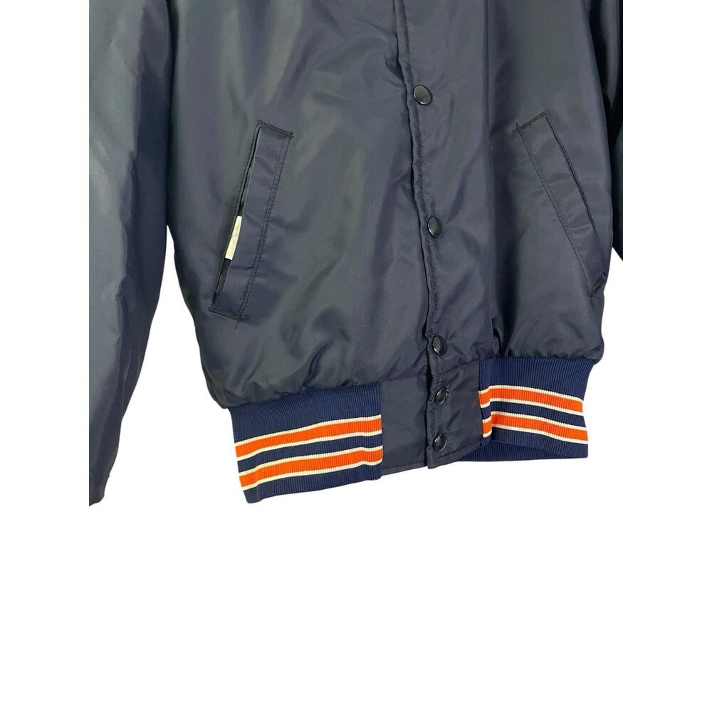 Vintage 80s Illinois Fighting Illini Jacket Full Zip Blue Youth L - U of I - USA - Picture 10 of 14